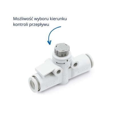 Zawory dławiąco-zwrotne wtykowe przewodowe serii AS*2F - SMC
